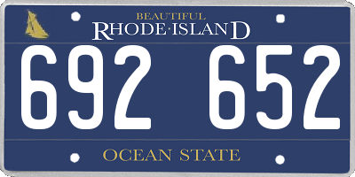 RI license plate 692652