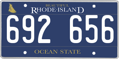 RI license plate 692656