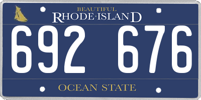 RI license plate 692676