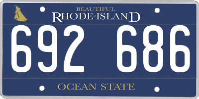 RI license plate 692686
