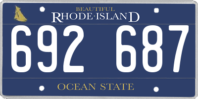RI license plate 692687