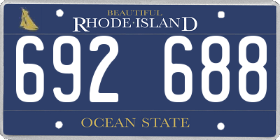 RI license plate 692688