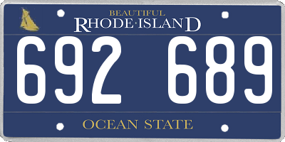RI license plate 692689