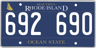 RI license plate 692690