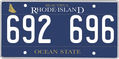 RI license plate 692696
