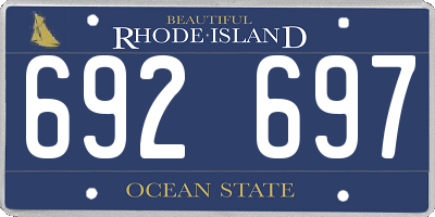 RI license plate 692697
