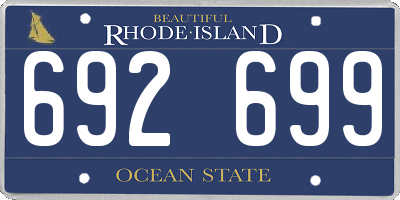 RI license plate 692699