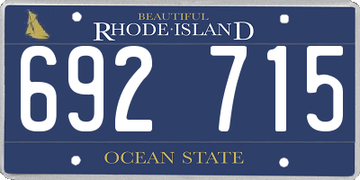 RI license plate 692715