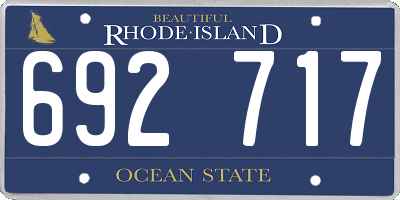 RI license plate 692717