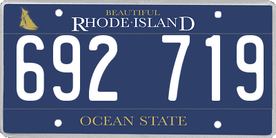 RI license plate 692719