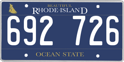 RI license plate 692726
