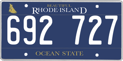 RI license plate 692727