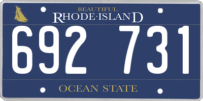 RI license plate 692731