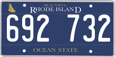 RI license plate 692732