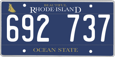 RI license plate 692737