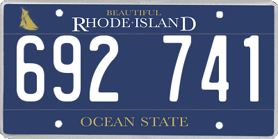 RI license plate 692741