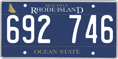 RI license plate 692746