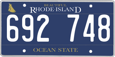 RI license plate 692748
