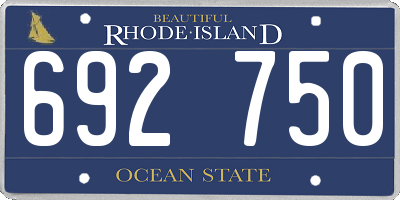 RI license plate 692750