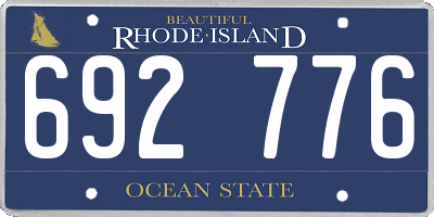 RI license plate 692776