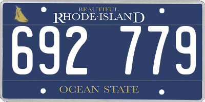 RI license plate 692779
