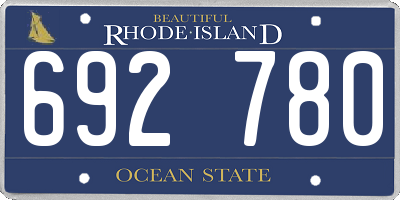 RI license plate 692780
