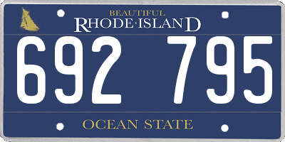 RI license plate 692795