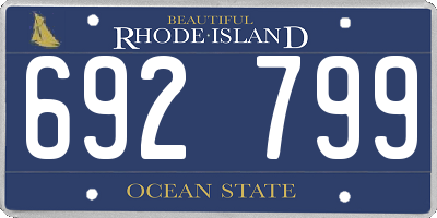 RI license plate 692799