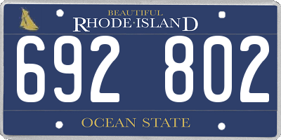 RI license plate 692802