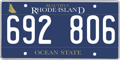 RI license plate 692806