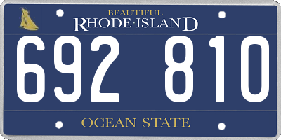 RI license plate 692810