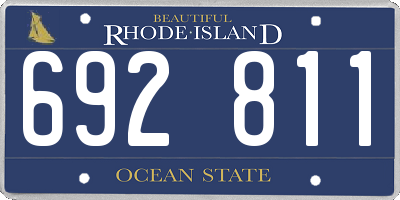 RI license plate 692811