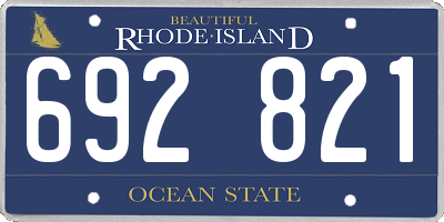 RI license plate 692821