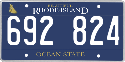 RI license plate 692824