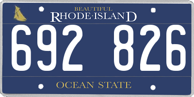 RI license plate 692826