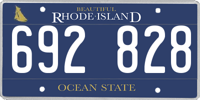 RI license plate 692828