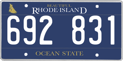 RI license plate 692831