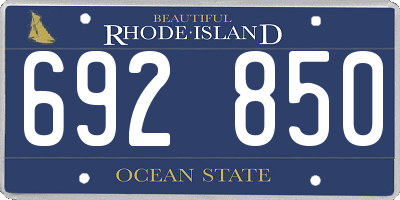 RI license plate 692850