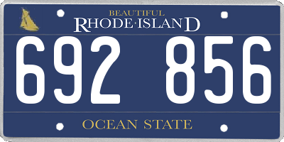 RI license plate 692856