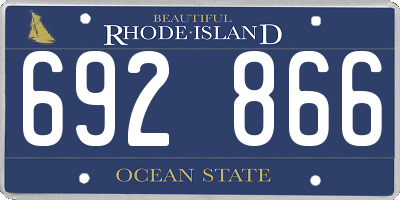RI license plate 692866