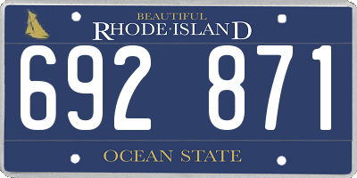 RI license plate 692871