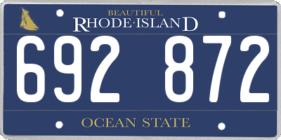 RI license plate 692872