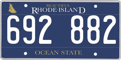 RI license plate 692882