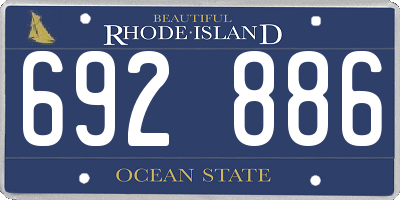 RI license plate 692886
