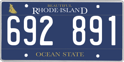 RI license plate 692891