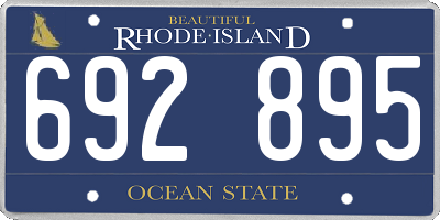 RI license plate 692895