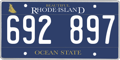 RI license plate 692897