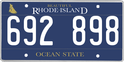 RI license plate 692898