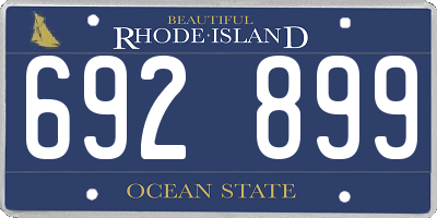 RI license plate 692899