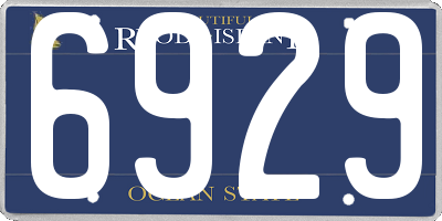 RI license plate 6929